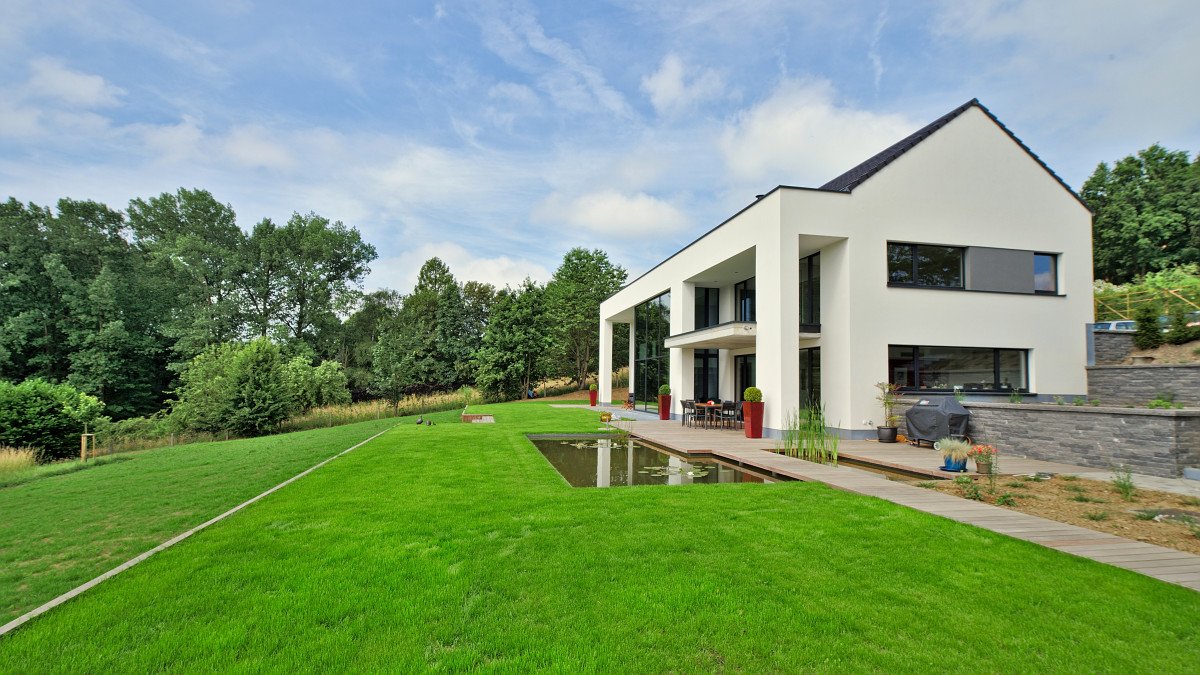 Réalisation Dinjart - Châssis alu à Glabais - Architecte Jean-Bodart